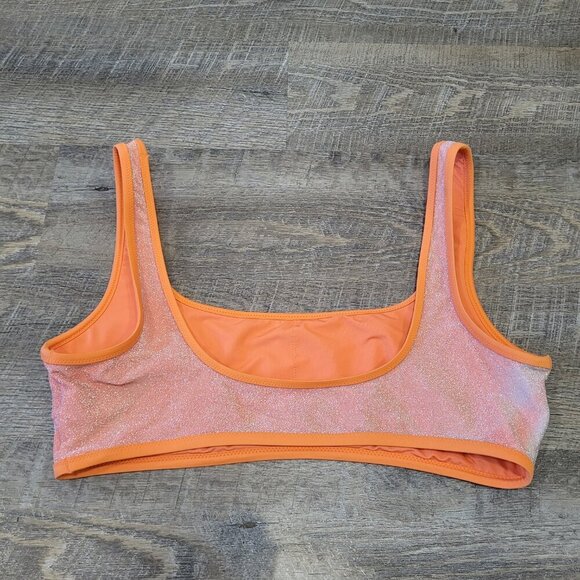 AERIE | Shine Scoop Bikini Swim Top Sparkle | Sz. XL - Picture 7 of 7